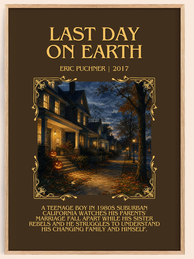 Last Day On Earth Minimalist Book Poster by Eric Puchner