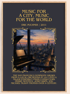 Music For A City, Music For The World Minimalist Book Poster – E. – image 1