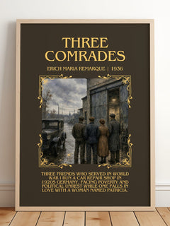 Three Comrades Minimalist Book Poster by Erich Maria Remarque – image 2