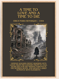 Time To Love And A Time To Die Minimalist Book Poster by E. Remarque – image 1