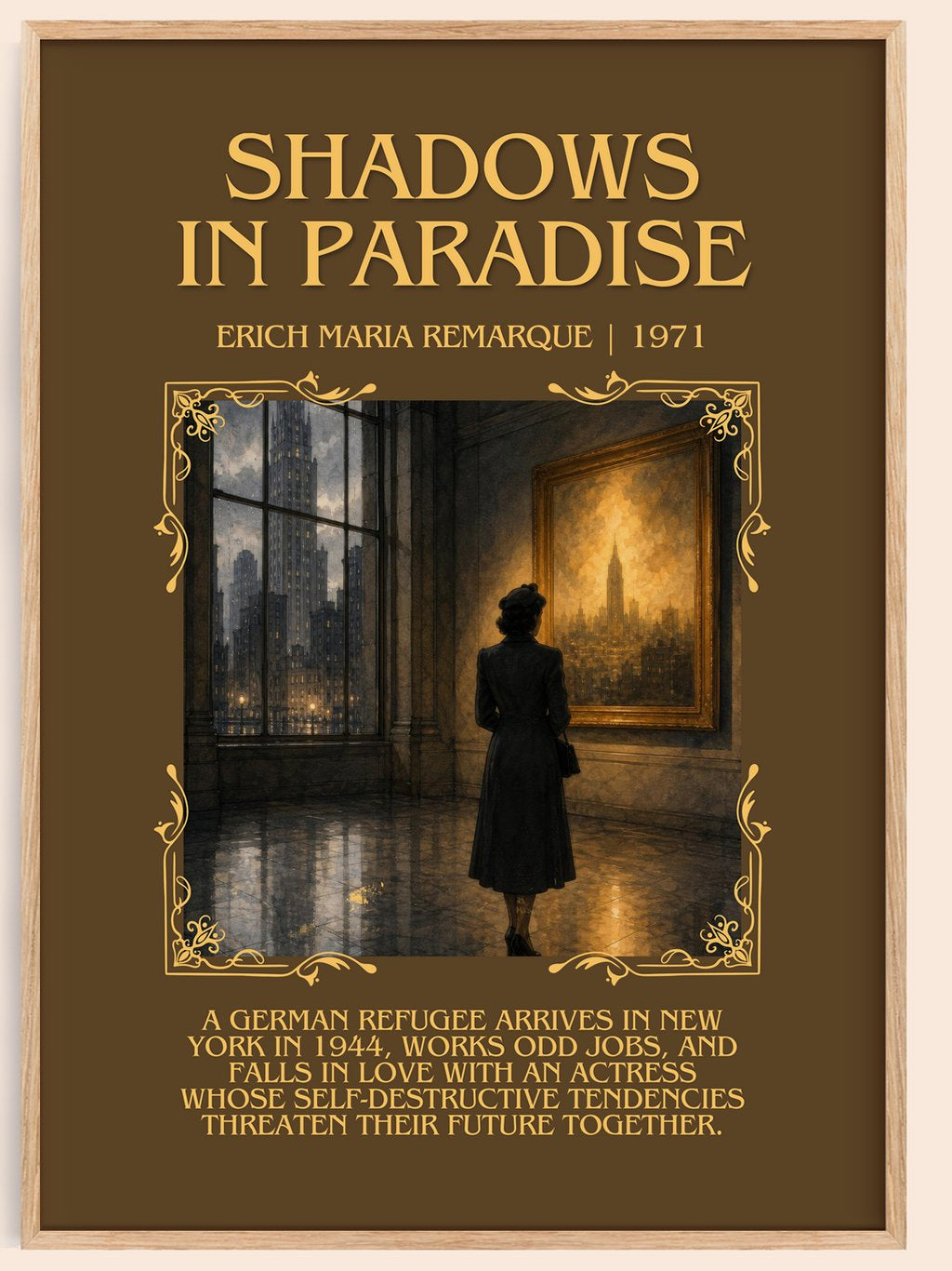 Shadows In Paradise Minimalist Book Poster by Erich Maria Remarque – book poster