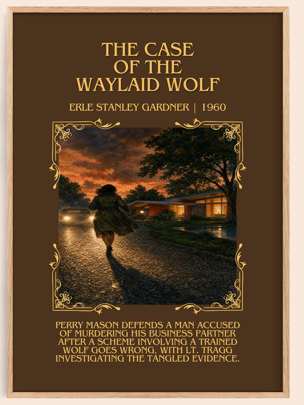 Case Of The Waylaid Wolf Minimalist Book Poster by E. Gardner – book poster