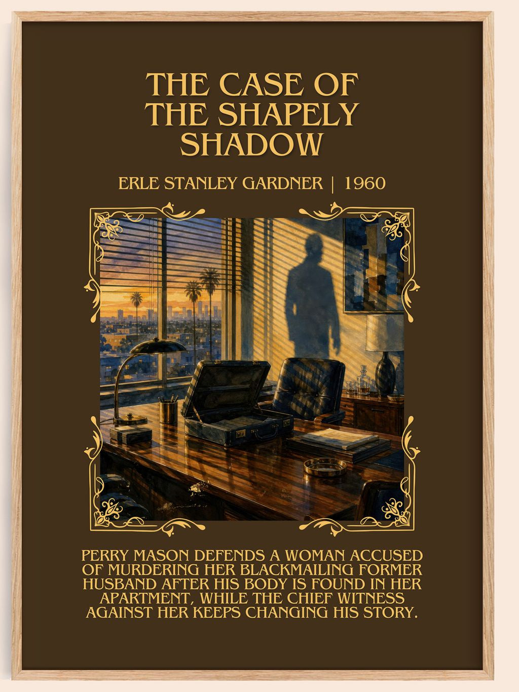 Case Of The Shapely Shadow Minimalist Book Poster by E. Gardner – book poster