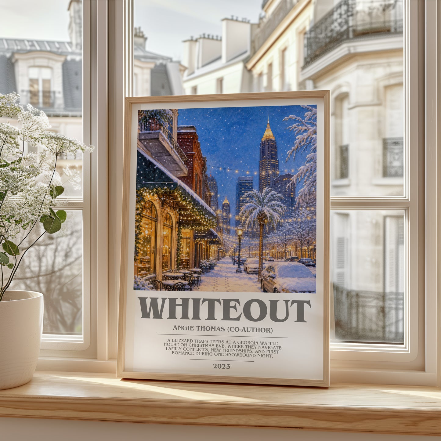 Whiteout bookish poster colour and style options – Angie Thomas (Co-Author) book art