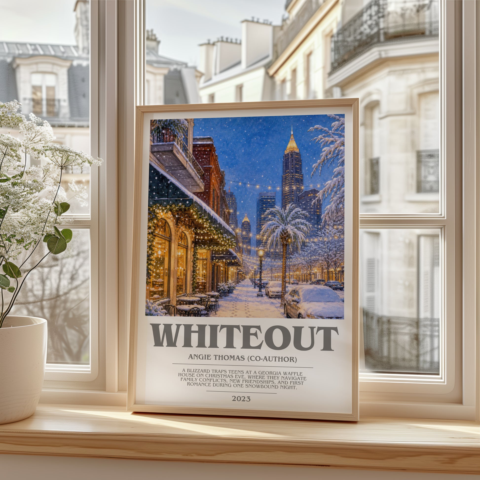 Whiteout bookish poster colour and style options – Angie Thomas (Co-Author) book art