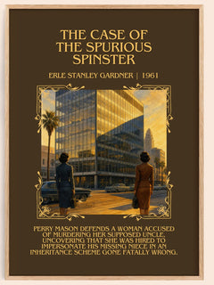 Case Of The Spurious Spinster Minimalist Book Poster by E. Gardner – image 1