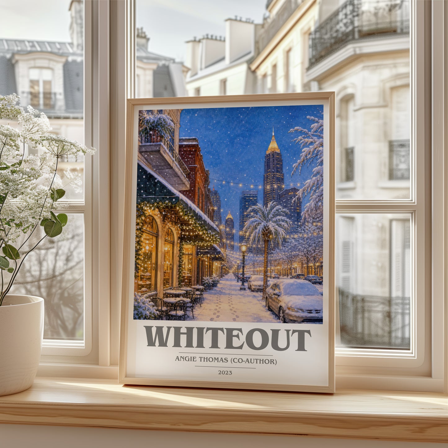 Whiteout book cover poster colour and style options – Angie Thomas (Co-Author) book art