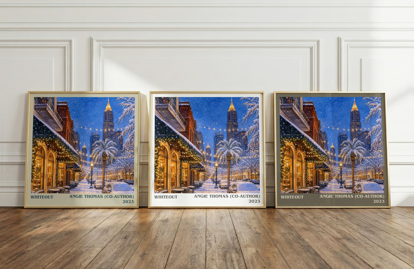 Whiteout literary art print colour and style options – Angie Thomas (Co-Author) book art