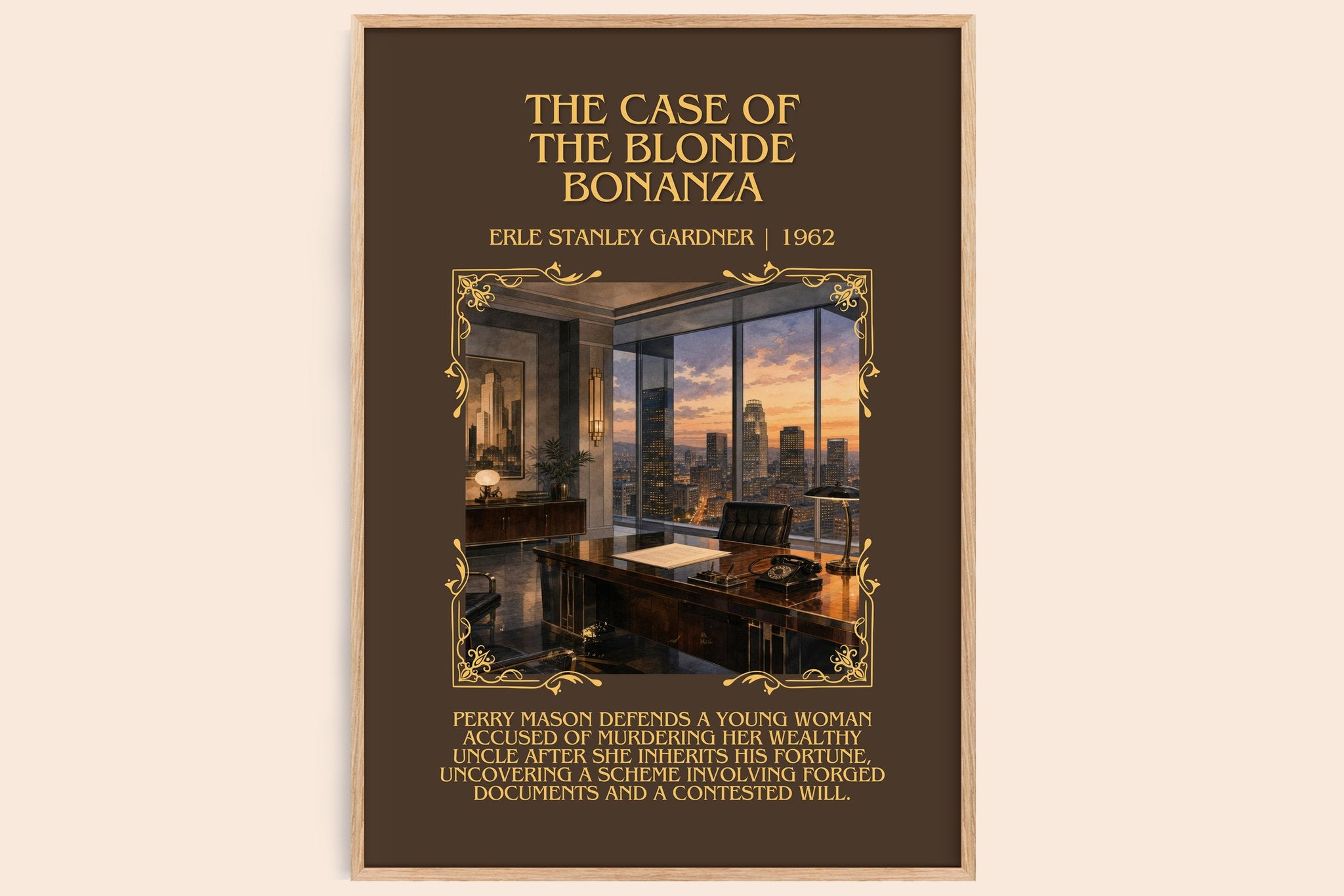 Case Of The Blonde Bonanza Minimalist Book Poster by E. Gardner