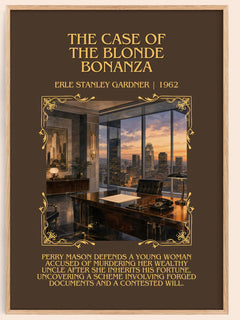 Case Of The Blonde Bonanza Minimalist Book Poster by E. Gardner – image 1