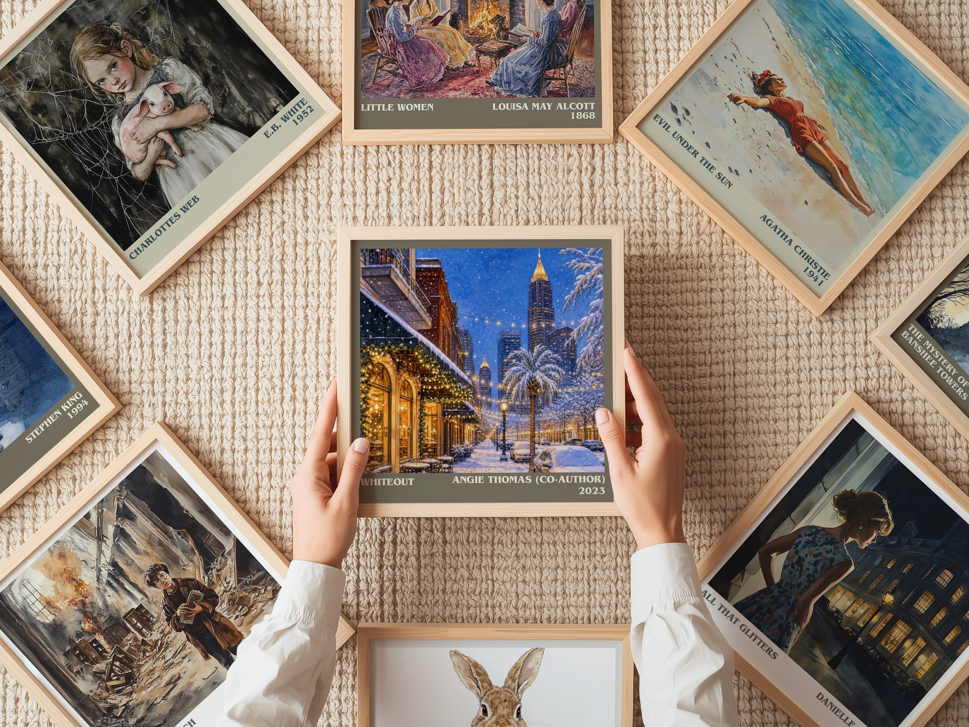Whiteout literary book poster framed on wall – young adult wall art
