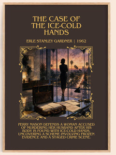 Case Of The Ice-Cold Hands Minimalist Book Poster by E. Gardner – image 1