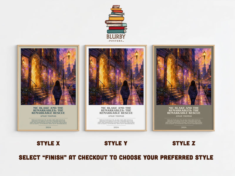 Nic Blake And The Remarkables: The Remarkable Rescue bookish print in frame leaning in hallway – fantasy wall art