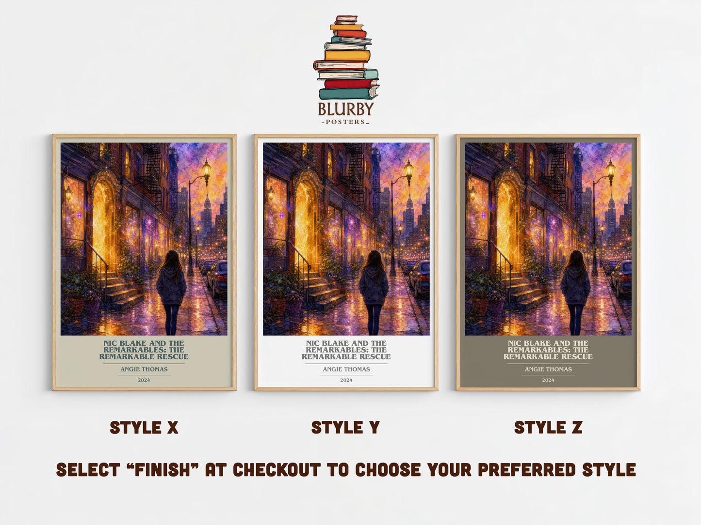 Nic Blake And The Remarkables: The Remarkable Rescue book cover print in frame leaning in hallway – fantasy wall art