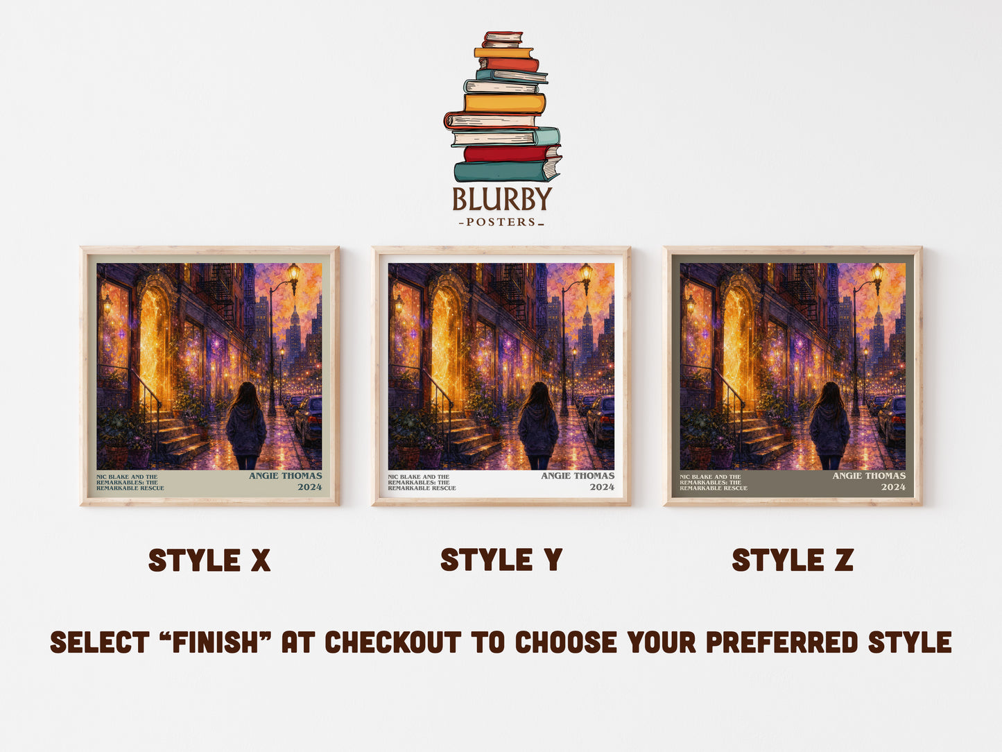Nic Blake And The Remarkables: The Remarkable Rescue literary print in frame leaning in hallway – fantasy wall art