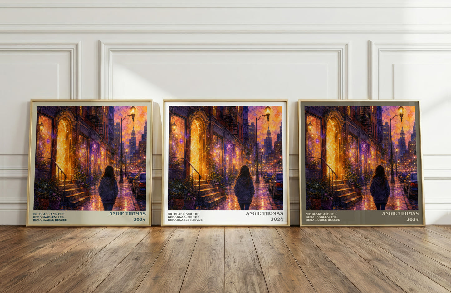 Nic Blake And The Remarkables: The Remarkable Rescue literary art print colour and style options – Angie Thomas book art