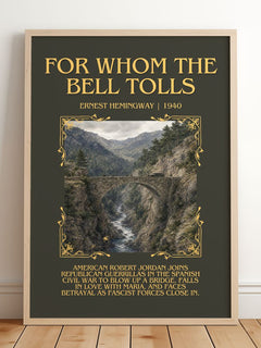 For Whom The Bell Tolls Minimalist Book Poster by Ernest Hemingway – image 2