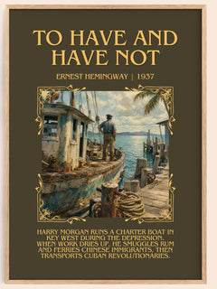 To Have And Have Not Minimalist Book Poster by Ernest Hemingway – image 1