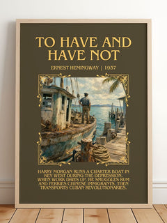 To Have And Have Not Minimalist Book Poster by Ernest Hemingway – image 2