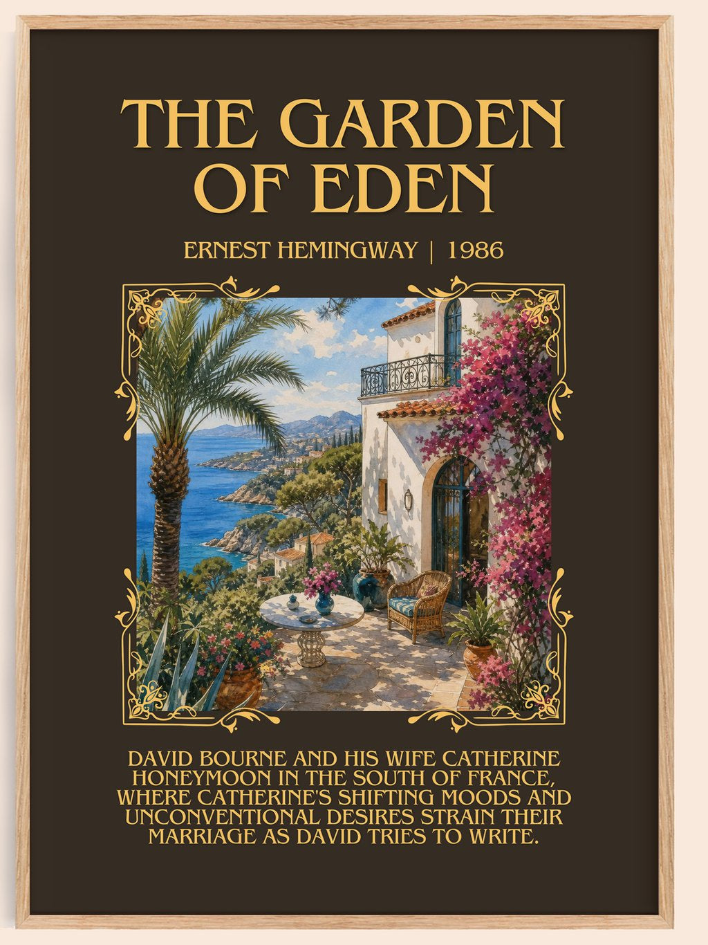 The Garden Of Eden Minimalist Book Poster by Ernest Hemingway – book poster