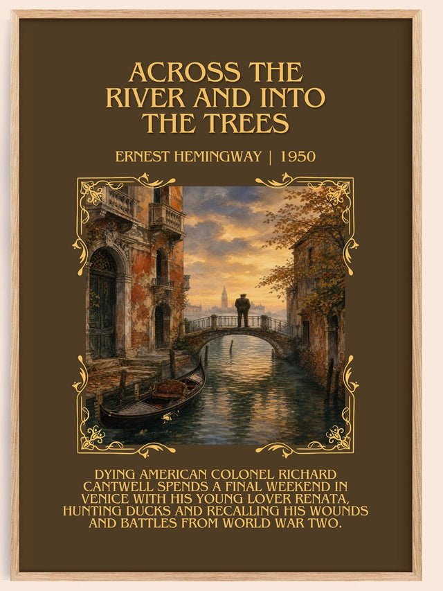 Across The River And Into The Trees Minimalist Book Poster – E.