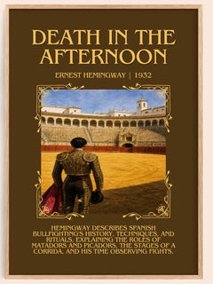 Death In The Afternoon Minimalist Book Poster by Ernest Hemingway – image 1