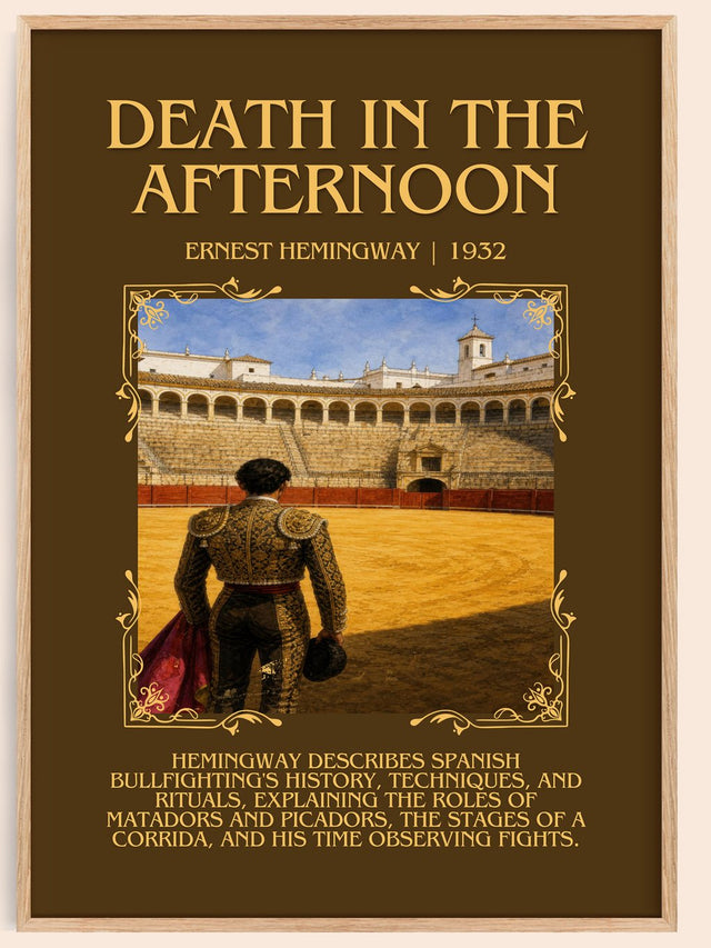 Death In The Afternoon Minimalist Book Poster by Ernest Hemingway