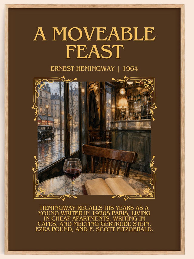 A Moveable Feast Minimalist Book Poster by Ernest Hemingway
