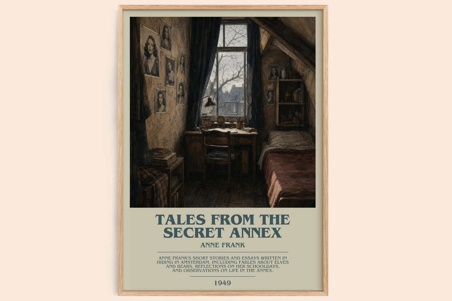 Tales From The Secret Annex bookish book poster by Anne Frank – framed literary art print