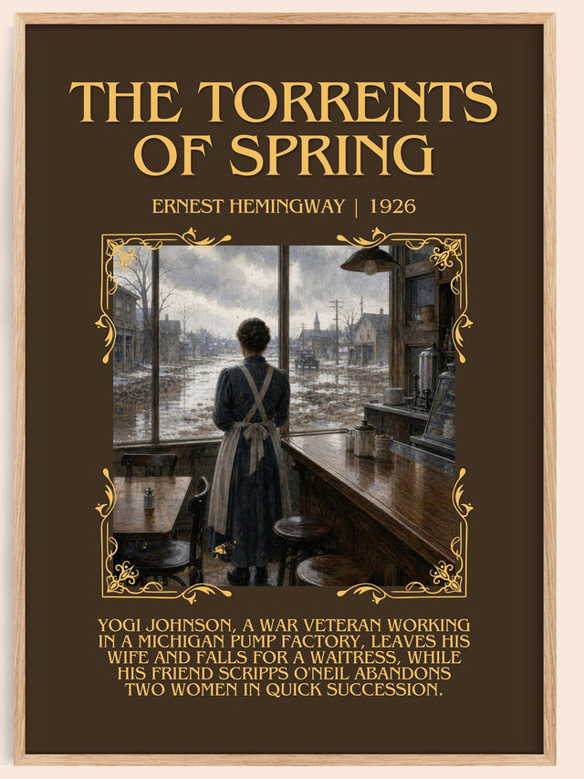 The Torrents Of Spring Minimalist Book Poster by Ernest Hemingway
