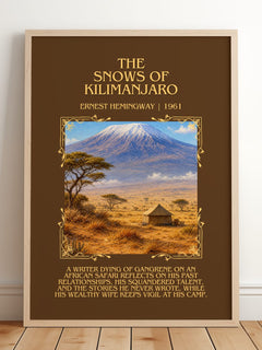 The Snows Of Kilimanjaro Minimalist Book Poster by Ernest Hemingway – image 2