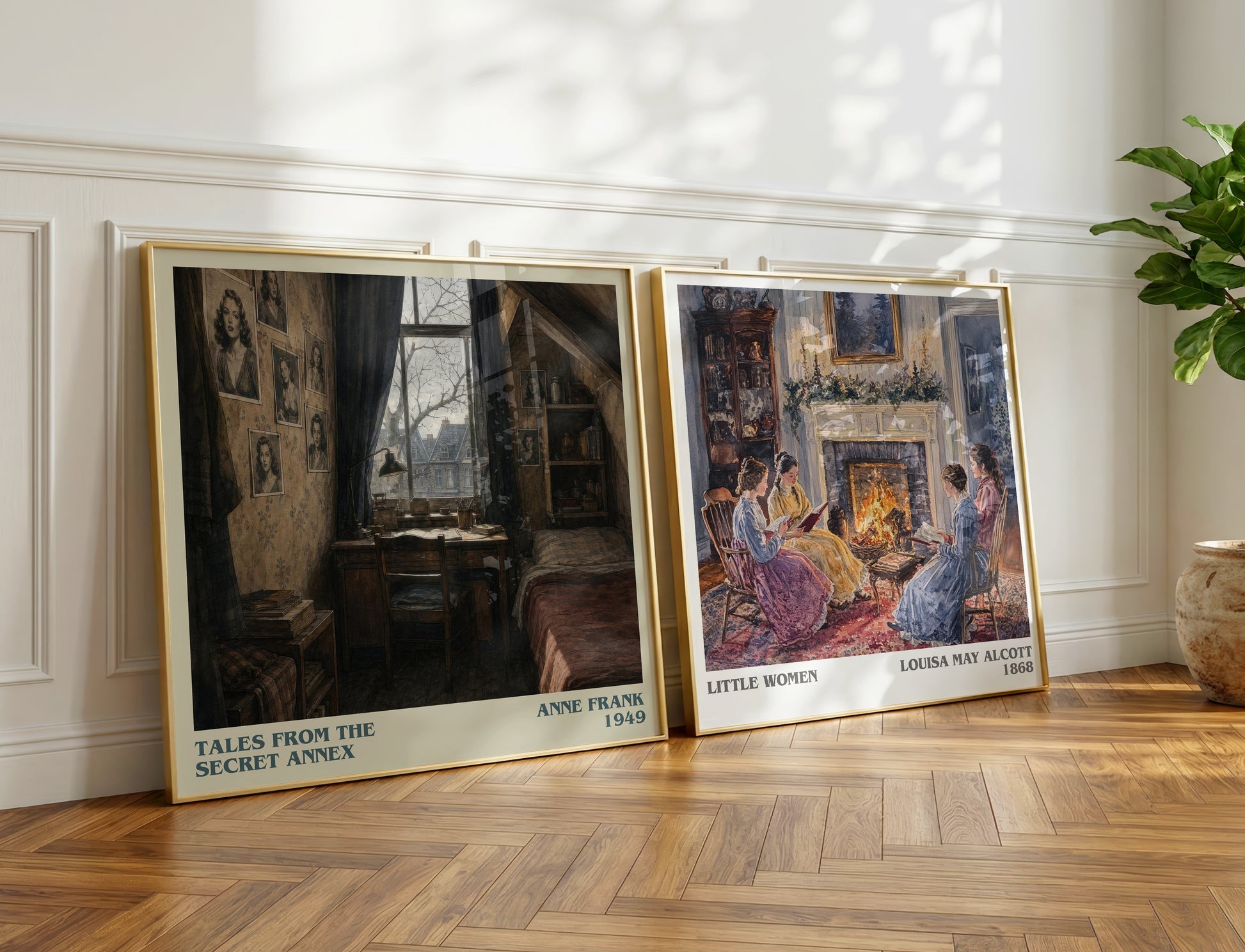 Tales From The Secret Annex literary print on bookshelf – Anne Frank fan gift