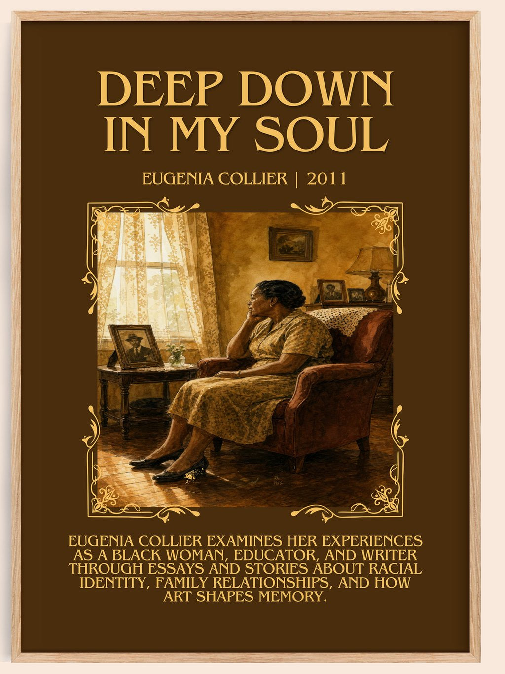 Deep Down In My Soul Minimalist Book Poster by Eugenia Collier – book poster