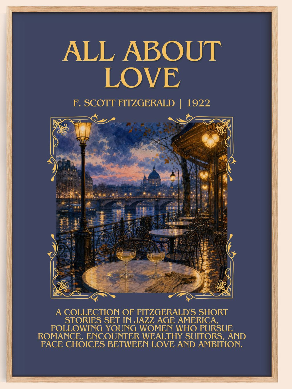 All About Love Minimalist Book Poster by F. Scott Fitzgerald – book poster
