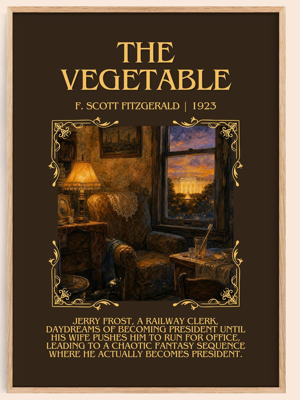 The Vegetable Minimalist Book Poster by F. Scott Fitzgerald – book poster