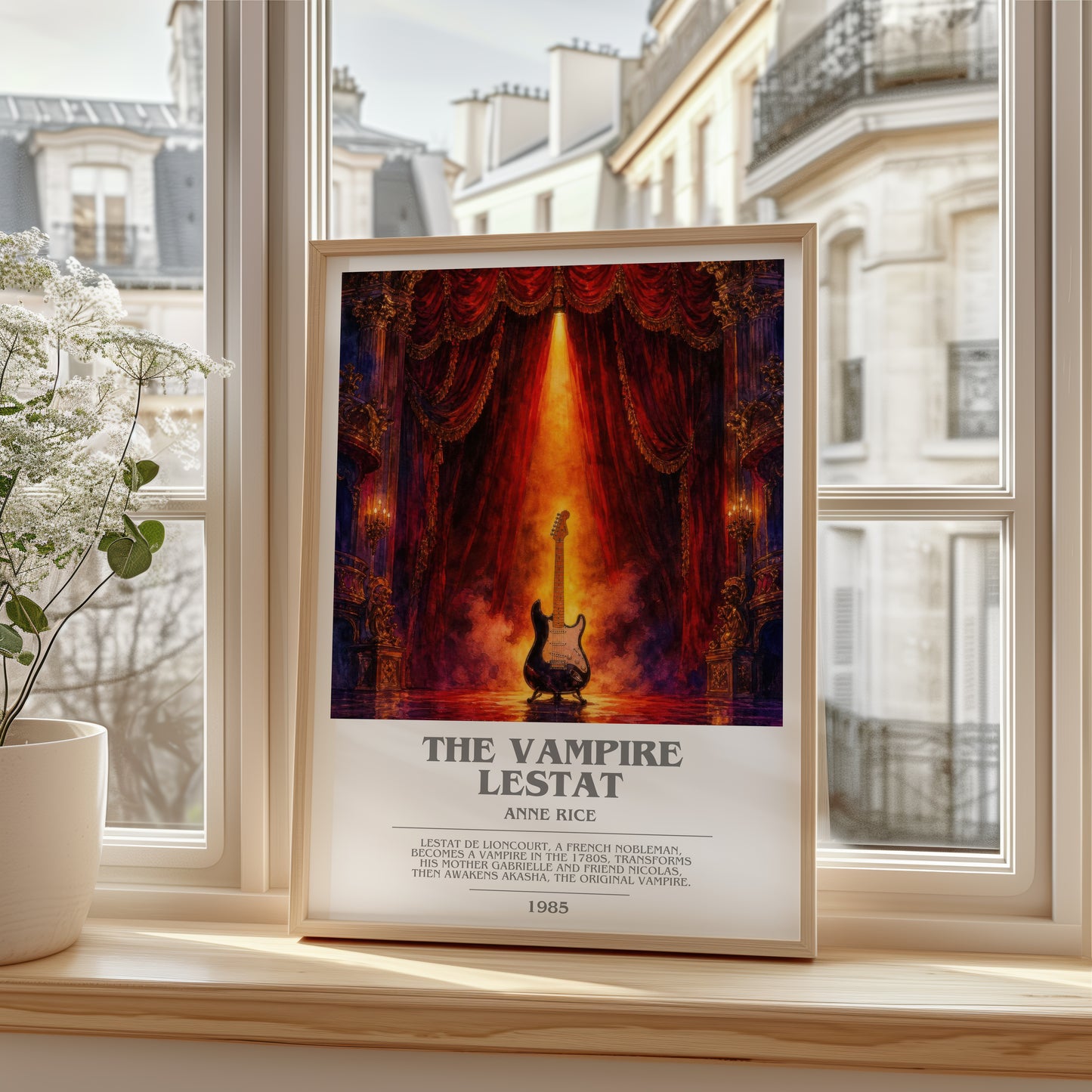 The Vampire Lestat bookish poster colour and style options – Anne Rice book art