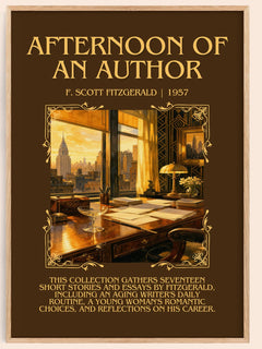 Afternoon Of An Author Minimalist Book Poster by F. Scott Fitzgerald – image 1