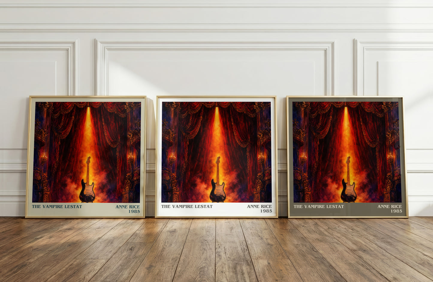 The Vampire Lestat literary art print colour and style options – Anne Rice book art