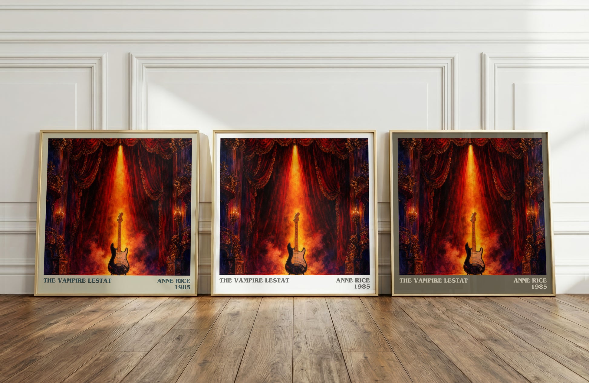 The Vampire Lestat literary art print colour and style options – Anne Rice book art