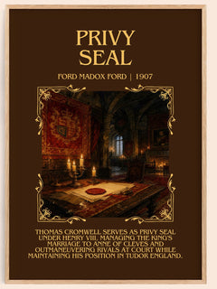 Privy Seal Minimalist Book Poster by Ford Madox Ford – image 1