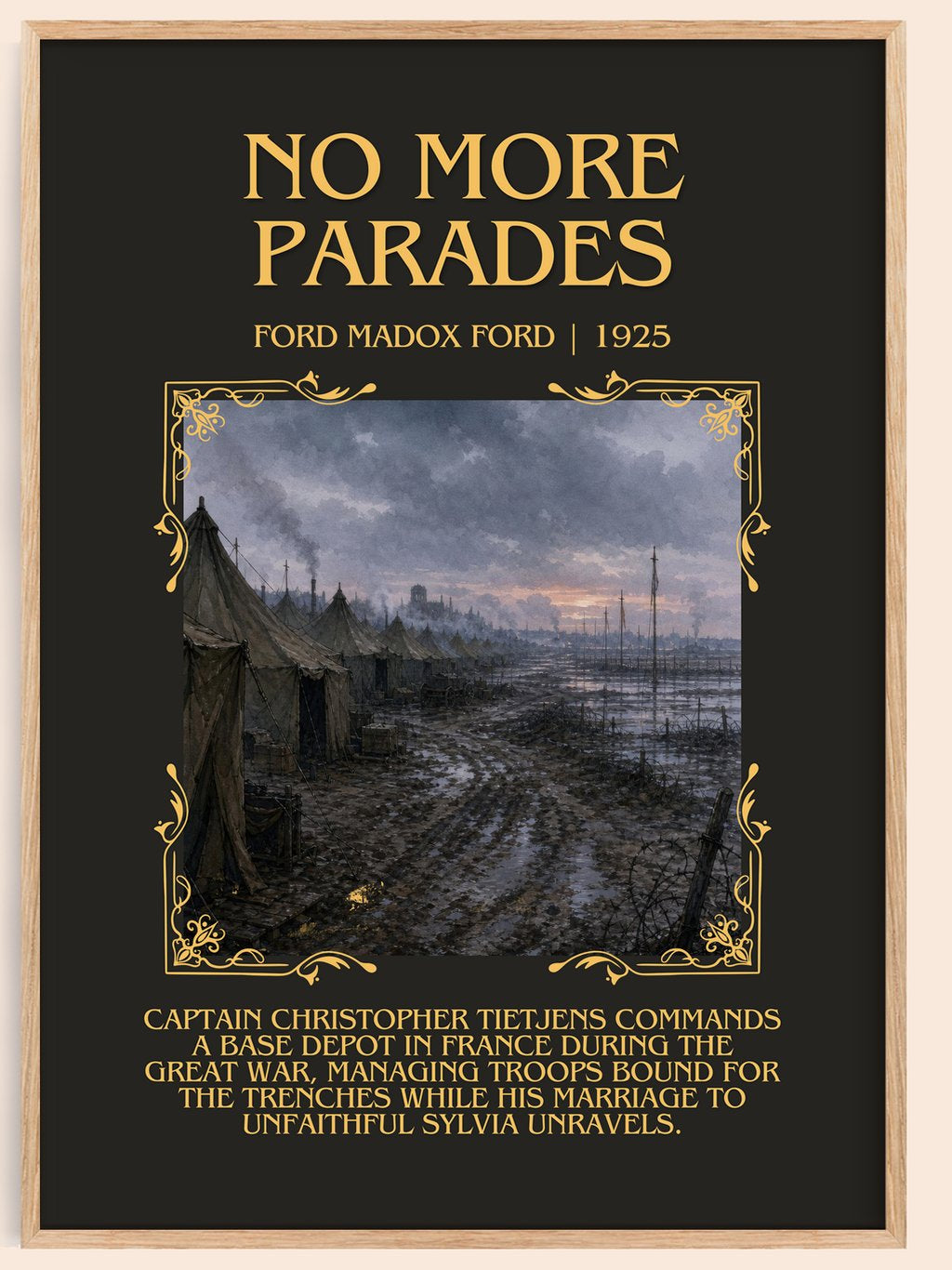 No More Parades Minimalist Book Poster by Ford Madox Ford – book poster