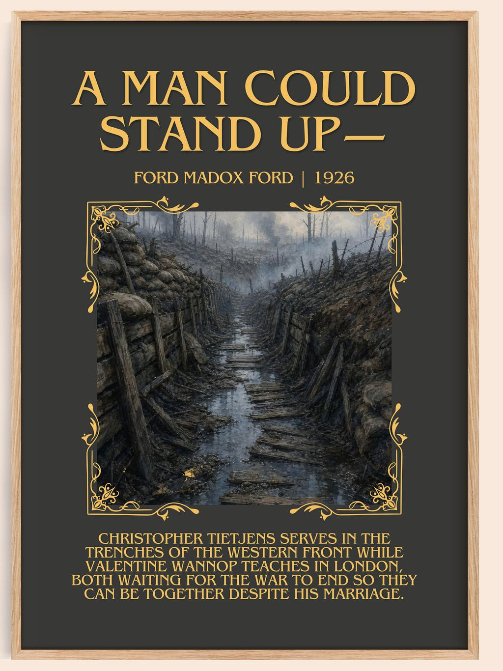 A Man Could Stand Up— Minimalist Book Poster by Ford Madox Ford – book poster