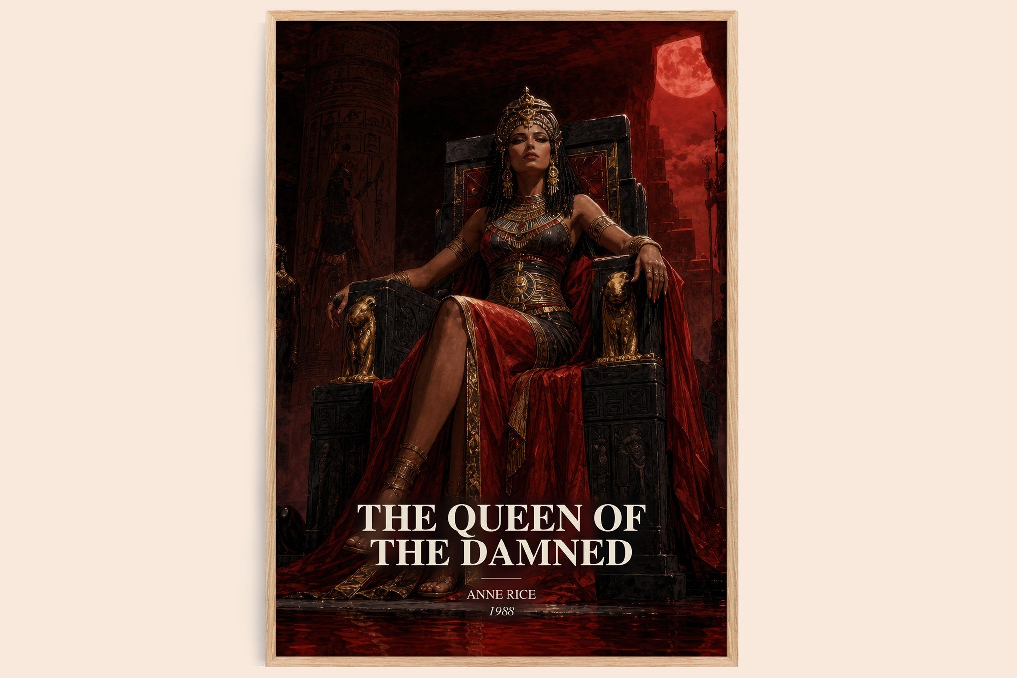 The Queen Of The Damned Book Watercolour Illustration by Anne Rice