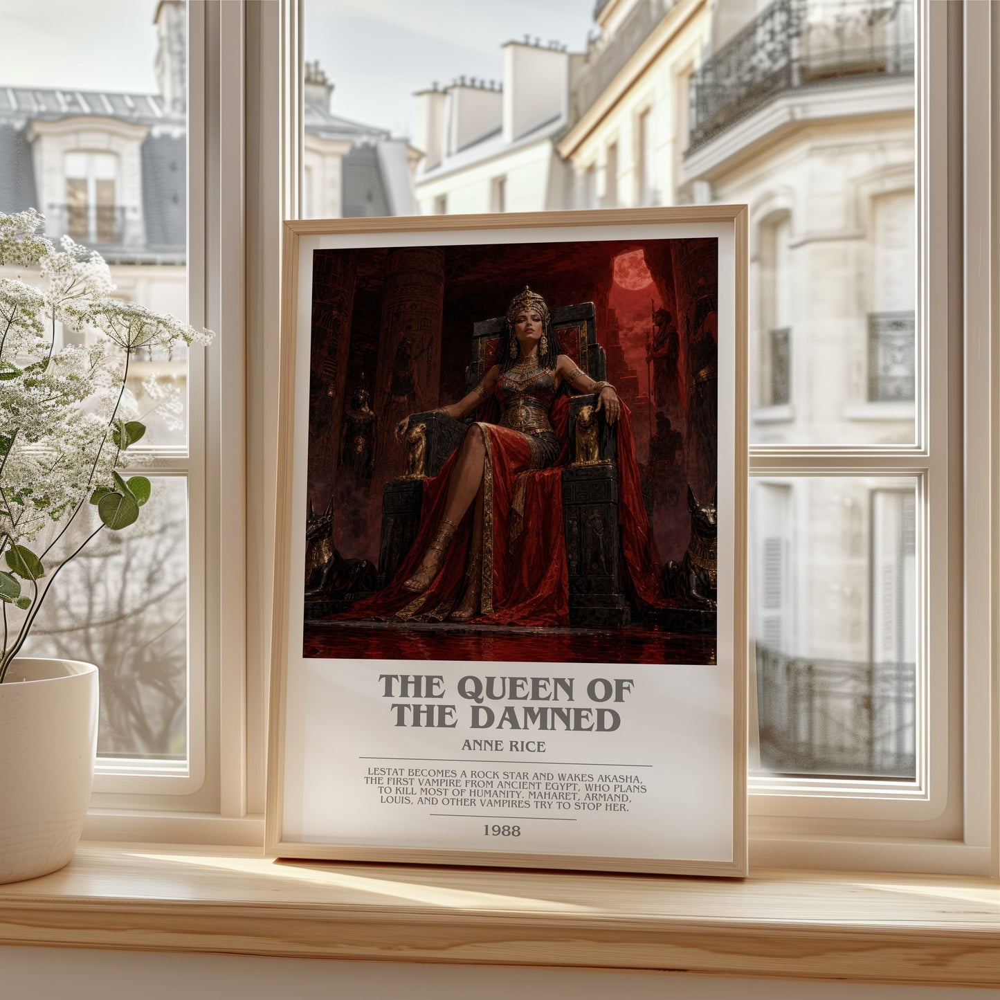 The Queen Of The Damned bookish poster colour and style options – Anne Rice book art