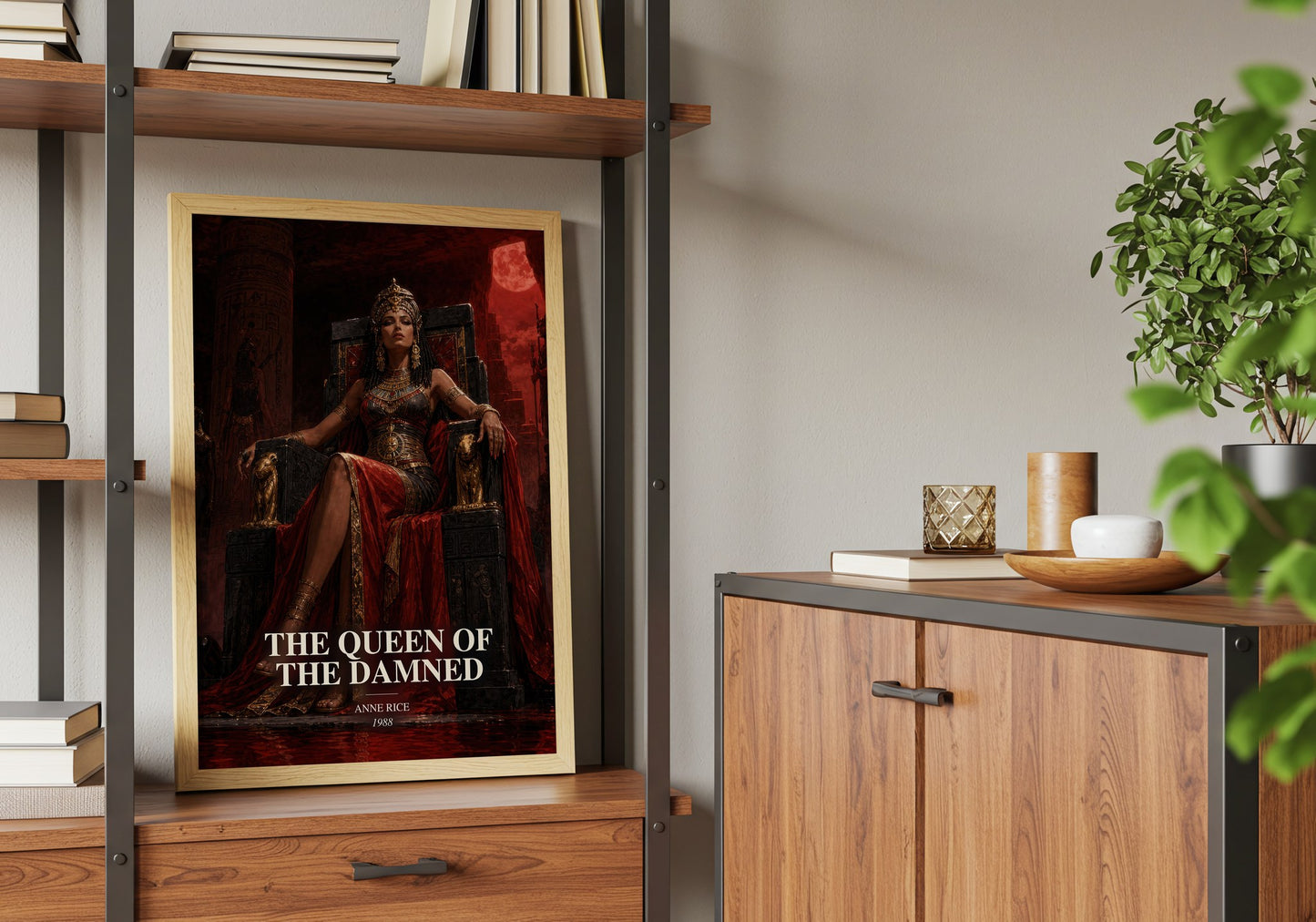 The Queen Of The Damned book watercolour illustration paper finish options – matte satin gloss
