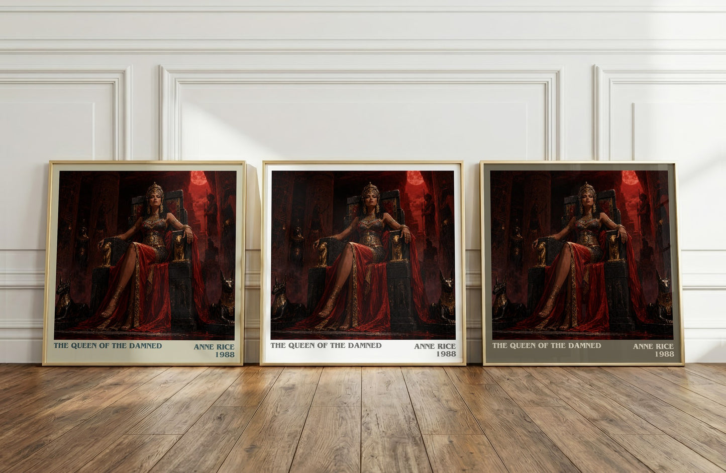 The Queen Of The Damned literary art print colour and style options – Anne Rice book art