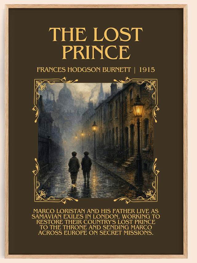 The Lost Prince Minimalist Book Poster by Frances Hodgson Burnett