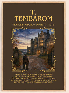 T. Tembarom Minimalist Book Poster by Frances Hodgson Burnett – image 1