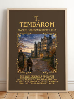 T. Tembarom Minimalist Book Poster by Frances Hodgson Burnett – image 2