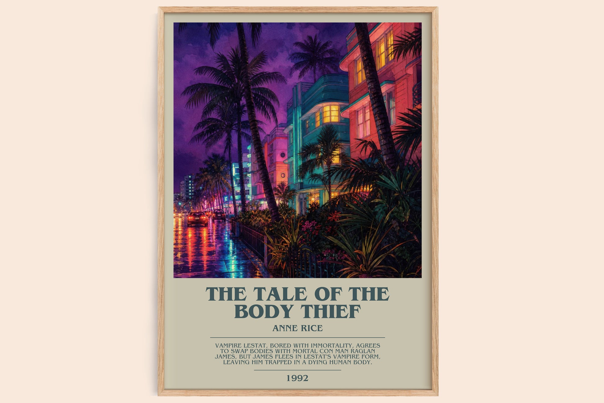 The Tale Of The Body Thief bookish book poster by Anne Rice – framed literary art print